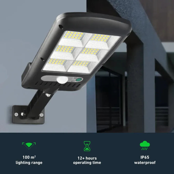 Solar Floodlight lighting up outdoor setting